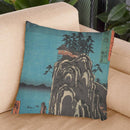 Kannondo, Abuto, Bingo Province Throw Pillow By Utagawa Hiroshige