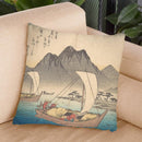 Maizaka Station Throw Pillow By Utagawa Hiroshige