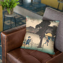 Mizukuchi, Meibutsu Kampyo Throw Pillow By Utagawa Hiroshige