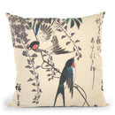 Swallow And Wisteria Throw Pillow By Utagawa Hiroshige