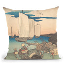 Takanawa No Yukei Throw Pillow By Utagawa Hiroshige