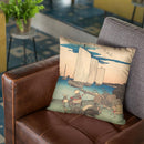Takanawa No Yukei Throw Pillow By Utagawa Hiroshige