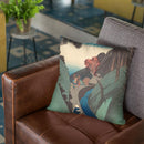 Utsu Hill At Okabe Throw Pillow By Utagawa Hiroshige