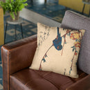 Weeping Cherry And Bluebirdjpeg Throw Pillow By Utagawa Hiroshige