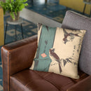 Bamboo And Sparrows Throw Pillow By Utagawa Hiroshige