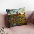 Sunset At Montmajour Throw Pillow By Van Gogh