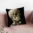 Skul Of A Skeleton Throw Pillow By Van Gogh