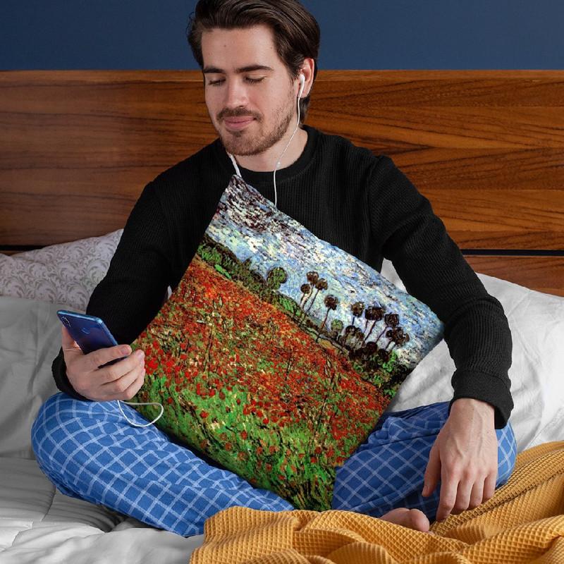 Field Of Poppies Throw Pillow By Van Gogh