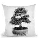 Bonsai Tree I Throw Pillow By Cornel Vlad - by all about vibe