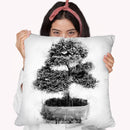 Bonsai Tree I Throw Pillow By Cornel Vlad - by all about vibe