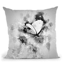 Butterfly On Yellow Flower I Throw Pillow By Cornel Vlad - by all about vibe
