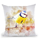 Crested Tit Throw Pillow By Cornel Vlad - by all about vibe