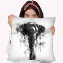 Elephant Head I Throw Pillow By Cornel Vlad - by all about vibe
