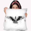 Hawk Flying I Throw Pillow By Cornel Vlad - by all about vibe