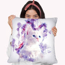 Kitten Throw Pillow By Cornel Vlad - by all about vibe