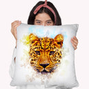 Leopard Head Throw Pillow By Cornel Vlad - by all about vibe