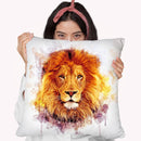 Lion Head Throw Pillow By Cornel Vlad - by all about vibe
