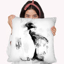 Macaroni Penguin I Throw Pillow By Cornel Vlad - by all about vibe