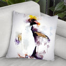 Macaroni Penguin Throw Pillow By Cornel Vlad - by all about vibe