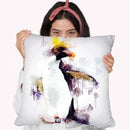 Macaroni Penguin Throw Pillow By Cornel Vlad - by all about vibe