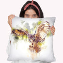 Owl Flying Throw Pillow By Cornel Vlad - by all about vibe