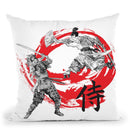 Samurai Warriors Throw Pillow By Cornel Vlad - by all about vibe