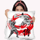 Samurai Warriors Throw Pillow By Cornel Vlad - by all about vibe