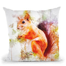 Squirrel Throw Pillow By Cornel Vlad - by all about vibe