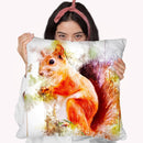 Squirrel Throw Pillow By Cornel Vlad - by all about vibe