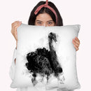 Swan Black I Throw Pillow By Cornel Vlad - by all about vibe