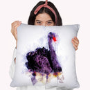 Swan Black Throw Pillow By Cornel Vlad - by all about vibe