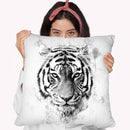 Tiger Head I Throw Pillow By Cornel Vlad - by all about vibe