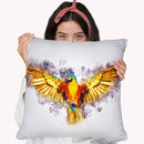 Yellow Parrot Throw Pillow By Cornel Vlad - by all about vibe