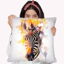 Zebra Head Throw Pillow By Cornel Vlad - by all about vibe