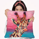 Sky High Giraffe I Throw Pillow By World Art Group