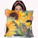 Sunflowers In Watercolor Ii Throw Pillow By World Art Group