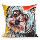 Sweet Yorkie Ii Throw Pillow By World Art Group