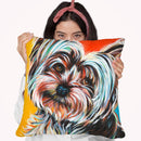 Sweet Yorkie Ii Throw Pillow By World Art Group