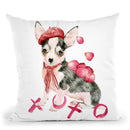 Valentine Puppy Iii Throw Pillow By World Art Group