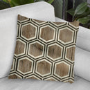 Driftwood Geometry Iv Throw Pillow By World Art Group