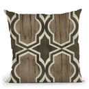 Driftwood Geometry V Throw Pillow By World Art Group