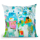 Abstract Blue Throw Pillow By World Art Group