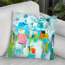 Abstract Blue Throw Pillow By World Art Group