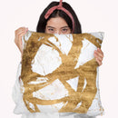 Ace Of Spades In Gold Ii Throw Pillow By World Art Group
