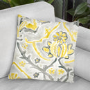 Citron Damask Tile I Throw Pillow By World Art Group
