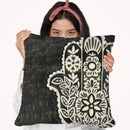 Night Hamsa Ii Throw Pillow By World Art Group