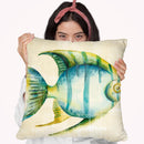 Aquarium Fish I Throw Pillow By World Art Group