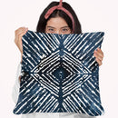 Indigo Ink Motif Iv Throw Pillow By World Art Group