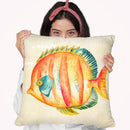 Aquarium Fish Ii Throw Pillow By World Art Group