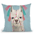 Adorned Llama Ii Throw Pillow By World Art Group
